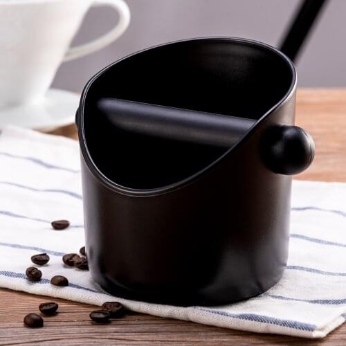 Espresso Knock Box 4.6 Inch Shock-Absorbent Durable Espresso Knock Box Coffee Residue Knock Box with Knock Bar and Non-Slip Base