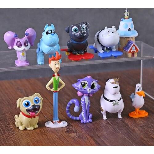 Puppy Dog Pals Bingo Rolly Miniature PVC Action Figures Hissy Anime Figurine Collectible Dolls Kids Toys For Children 10pcs/set