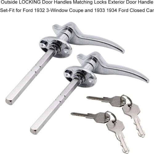 Car Outside Locking Door Handles Exterior Door Handle Set-Fit for Ford 1932 3-Window Coupe and for 1933 1934 Ford Closed Car