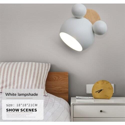 Wall Lamp Bedroom Wall Light Modern Minimalist Macaron LED Wall Lamp Creative Living Room Indoor Lighting