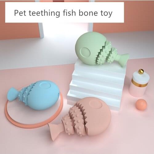 New Cartoon Dogs Toys Fish Shape Interactive Toys Dog Chew Toys Tooth Cleaning Elasticity Small Big Dog Toys Rubber Pet Supplies