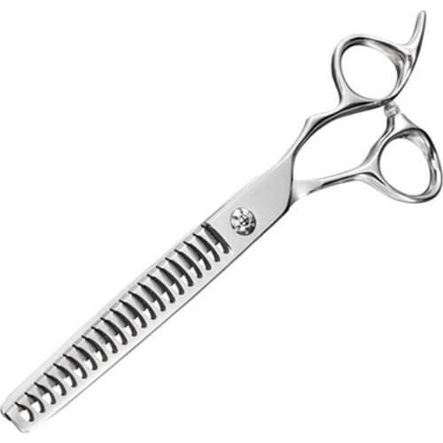 7 Inch High Grade Silver Color Japanese Stainless Steel 440C Hair Thinning Shears Pet Grooming Scissors