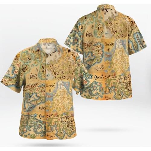 World Map 3D Beach Hawaiian 2021 Summer Retro Shirt Short Sleeve Shirt Streetwear Oversized 5XL Camisa Social Chemise Homme-15