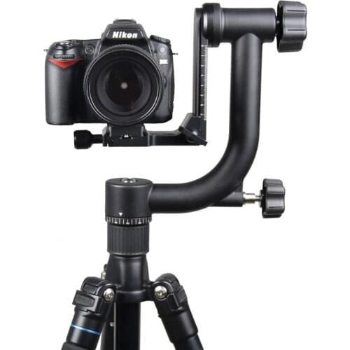 Professional Aluminum Gimbal Tripod Head For Heavy Telephoto Lens DSLR Camera 360 Panoramic Swivel Tripod Head up to 10KG