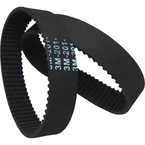 HTD-3M Timing Belt Rubber 171/174/177/180/183/186/189/192/195/198/201mm Length Pitch 3mm Width 15mm Can Absorb Shock , Low Noise