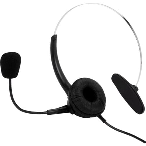 RJ9 Call Center Headphone Monaural Headphone Noise Reduction Headset Call Headphone with Mic