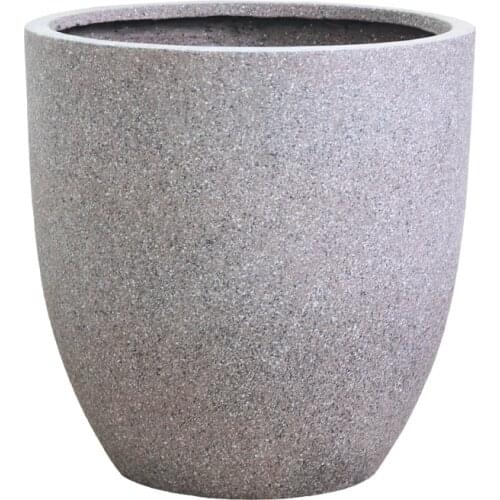 Terrazzo effect hand brush outdoor and indoor big size cement planters for home garden decoration
