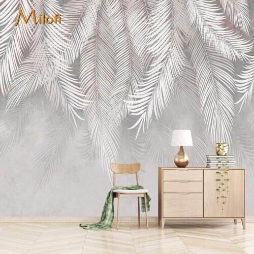 Boreal Europe forest cartoon bird children room setting wall decorates wallpaper mural