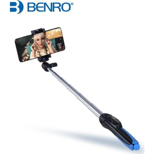BENRO MK10P MK10Ⅱ Mini Tripod Selfie Stick Desktop Phone Stand MobiePhone Holder Bluetooth Remote Control For TikTok Live Video
