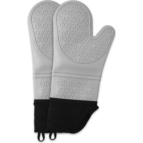 Silicone Insulation Gloves Microwave Oven Oven Anti Scalding Cotton Gloves Baking Insulation Clip 6 Sets