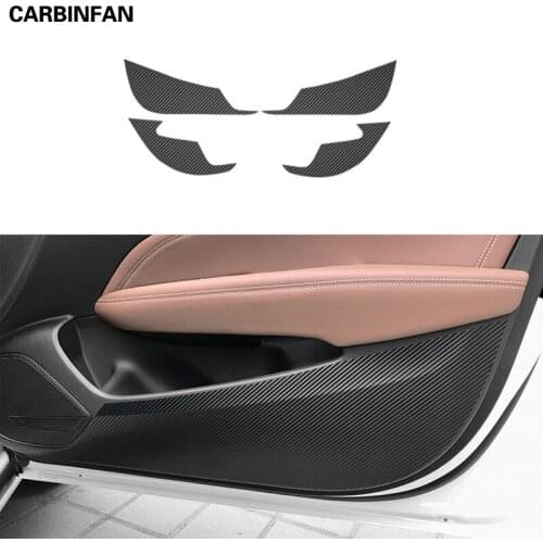 Car Styling Side Door Inner Decal Anti-kick Protective Carbon fiber Flim Stickers 4Pcs/Set ForBuick Regal 2017-2021