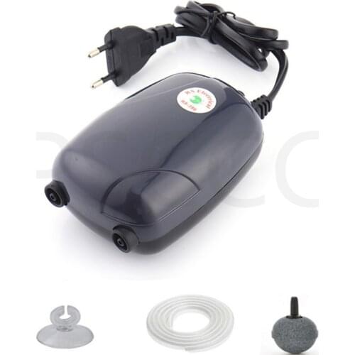 Silent 220v 3/5w Aquarium Air Pump Fish Tank Mini Aerator Oxygen Pump Single/double Outlet Air Pump Aquarium Accessories