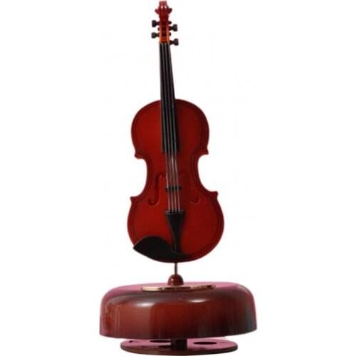 Rotary Music Box Plastic Guitar Pipa Violin Music Box Childrens Holiday Gifts Christmas New Year Gifts Home Living Room Decor