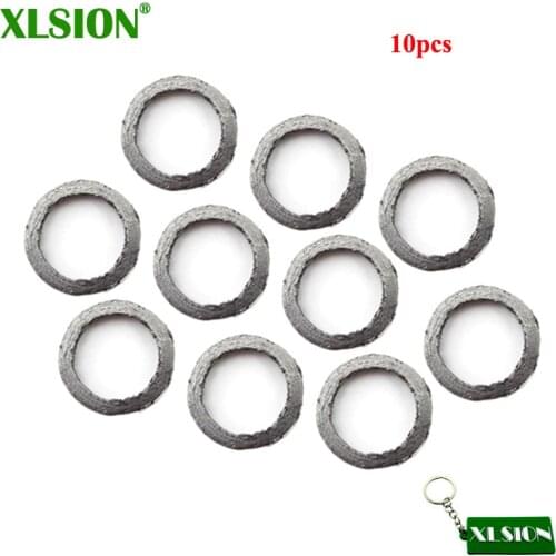 XLSION 10pcs GY6 Gasket Exhaust Muffler 22mm 7/8" For 49cc 50cc 125cc 150cc Chinese Moped ATV Quad Muffler Scooter Go Kart Buggy