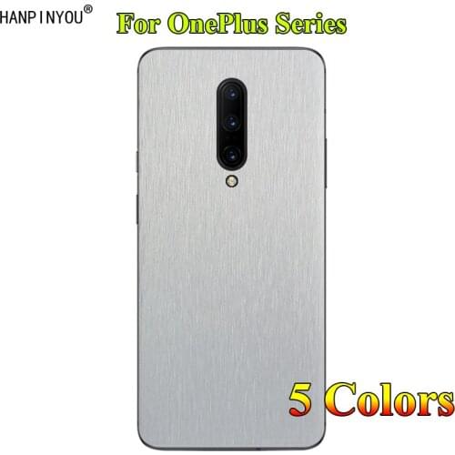 For OnePlus 7 7T Pro 6 6T Back Cover Brushed Metal Decal Skin Protective Film Wire Drawing Sticker