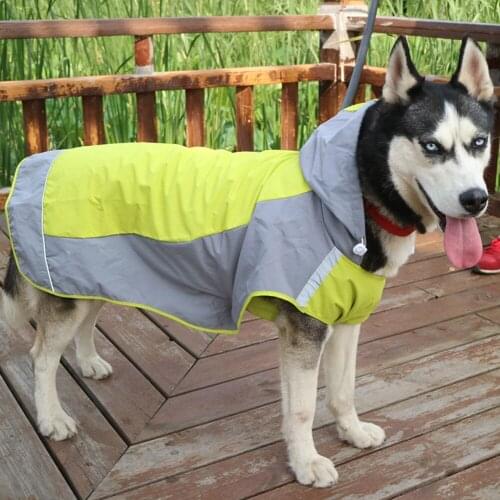 Pet Dog Raincoat Waterproof Puppy Dog Clothes Casual Reflective Quick Dry Chihuahua Rain Clothing for Small Medium Large Pet Dog