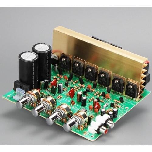 240W 2.1 Channel Audio Stereo Amplifier Board For Sanken tube High Power Subwoofer Amplifier 2*15000uf Home Theater Amplificador