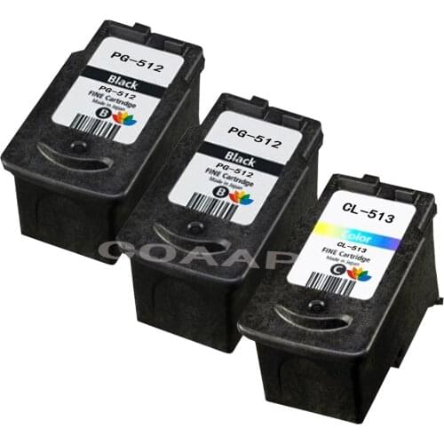 3PK Compatible PG 512 CL 513 Ink Cartridge For Canon MP240 MP250 MP270 MP230 MP480 MX350 IP2700 Printer