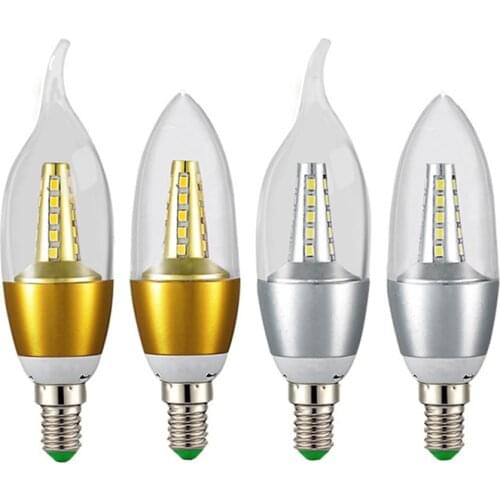 6pcs/lot E14 Led Candle Bulb AC220V 5W 7W 9W 2835 SMD Led Light Warm White/Cold White LED Lamps Light Chandelier Bulbs Light