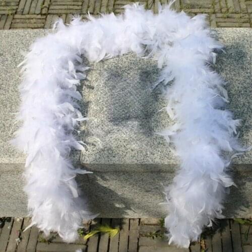 80g Thickened Plush Large Feather Boa Strips Family Mall Party Holiday Christmas Wedding Decoration DIY Crafts Apparel Sewing