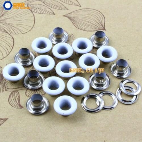 800 Set 9*4.5*5mm (Outer diameter * Inner diameter * Height) White Round Eyelet Grommet