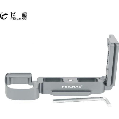 A6400 Quick Release L Plate Vertical Shoot Bracket Holder Hand Grip w Hot Shoe for Sony Alpha ILCE-6400L ILCE-6400M Camera Mic