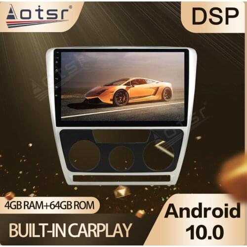 For Skoda Octavia MT 2010+ Android 10.0 Radio 64GB Car Multimedia Player Car GPS Navigatioion Auto Stereo Audio Screen Head Unit