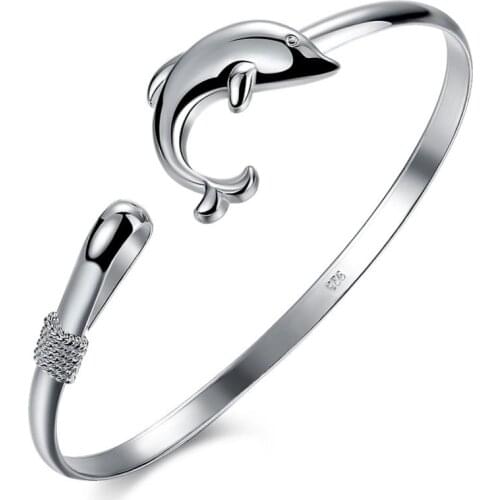 B178 Free Shipping! SGS Test Past Latest Trendy Classic N925 Stamped Silver color plated jewelry Hot sell Bangle Wholesale Price