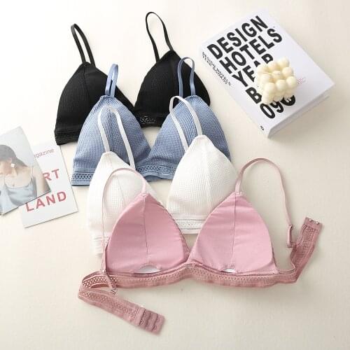 Openwork mesh bra Brassiere Women Bras Cotton Bralette Comfortable Underwear Wireless Lingerie Sexy Without Underwire Bra