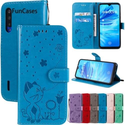 Rhinestone Cases For armor Xiaomi CC9E Luxury PU Leather Flip Book Phone Pouch sFor cellular A3 CC 9E CC9 Pro Cover Aksesuar