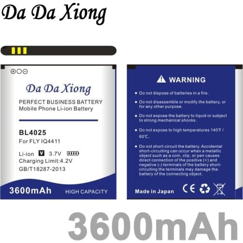 Da Da Xiong 3600mAh BL4025 Li-ion Phone Battery for FLY IQ4411 Phone