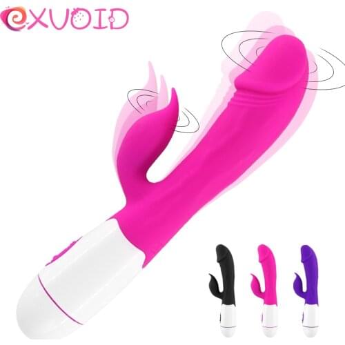 EXVOID Dildo Vibrator Sex Toys for Women Female Masturbation G-spot Massager Silicone Rabbit Vibrators Realistic Penis AV Stick