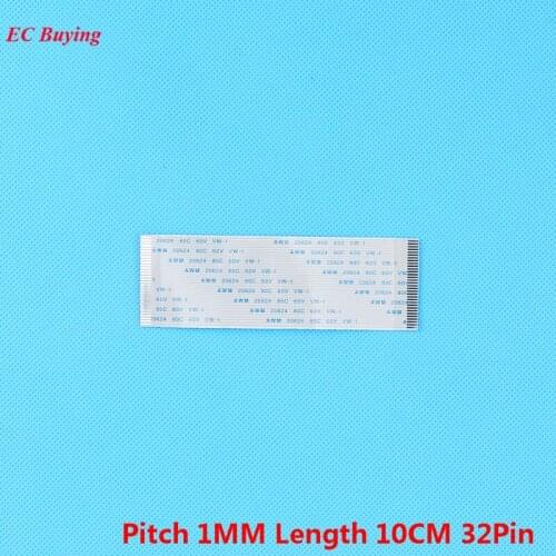 FFC Ribbon Cable 32 Pin Ribbon Cable Flat Cable 32Pins Flexible Flat Cable Forward Direction Pitch 1mm Length 10cm 5Pcs