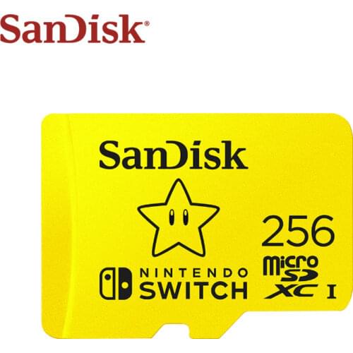 SanDisk 256GB MicroSD Card Nintendo Switch Authorized Mario Theme 128G TF Card Memory Card High Speed For Game Expansion Card