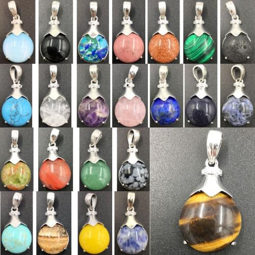 Crystal Tiger Eye Lapis Lazuli Crystal Opal Howlite Carnelian Jaspe Malachite Goldstone Blue Sand Howlite Pendant Bead WB803