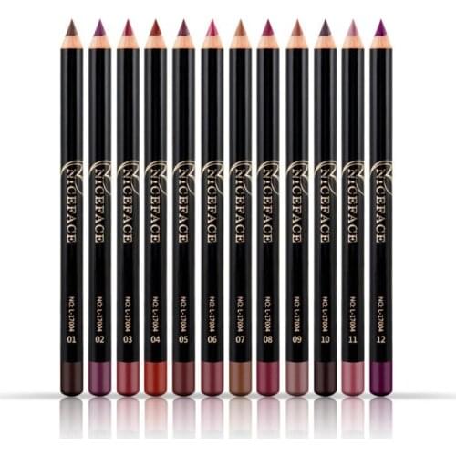 12 Colors Matte lipstick Smooth Natural Lipliner Pencil Long Lasting Waterproof Lip Liner Makeup Cosmetic Tools Nude Lipsticks