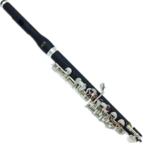 MeeLe Piccolo Composite Wood Body&head Silver Plated Keys with Leather Case