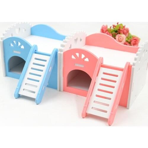 Hamster Hidden House Mini Hamster Exercise Toy Small Pet House With Ladder Exercise Game Toys Mouse Rat Small Animals Toys