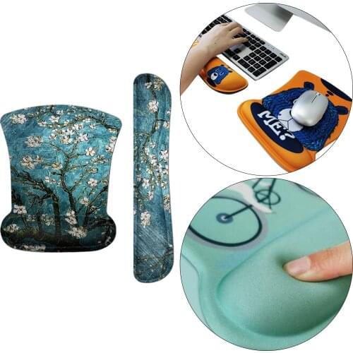 Soft Mouse Wrist Rest Support & Keyboard Wrist Rest Pad with Gel Support Pad Memory Foam for PC Gaming Office Easy Typing