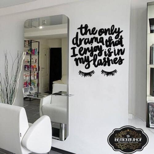Eyes Wall Decal Eyelashes And Eyebrows Wall Window Lashes Decals Removable Beauty Salon Home Bedroom Wall Stickers L954