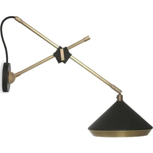 Nordic post modern iron swing arm wall lamp bedroom study corridor wall lamp