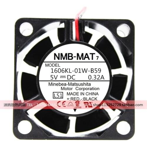 Original 1606KL-01W-B50-L00 4015 4CM 5V 0.32A Cooling fan
