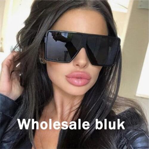 Wholesale Fashion Square Sunglasses Women Sun Glasses Female Oversized Eyeglasses Colorful UV400 Driving Bulk Shades Glasses