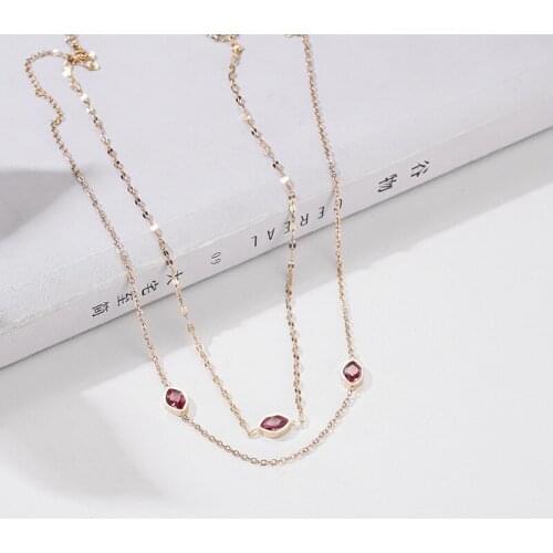 Rose gold titanium steel necklace, Lip pendant titanium steel clavicle necklace, Do not fade