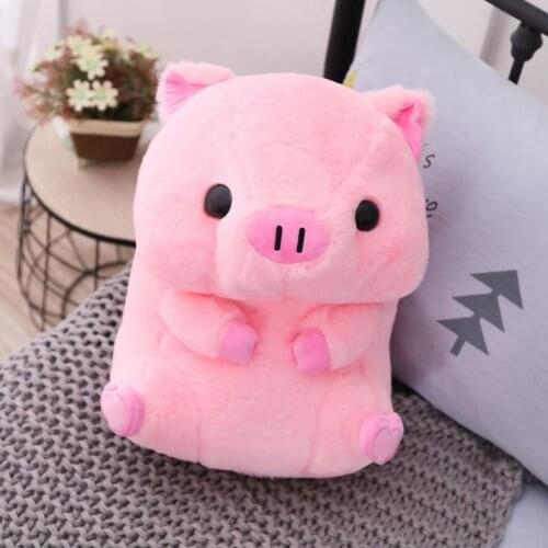 40cm Lovely Simulation Sitting Posture Pig Design Soft Stuffed Plush Doll Toy Sofa Cushion Pillow Home Ornament Decor Gift