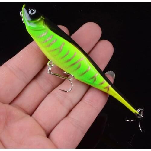 1Pcs 10cm 10g Pencil VIB Fishing Lures 3D Eyes Bait Crankbait Wobblers Isca Poper Pesca fishing tackle Artificial Bait