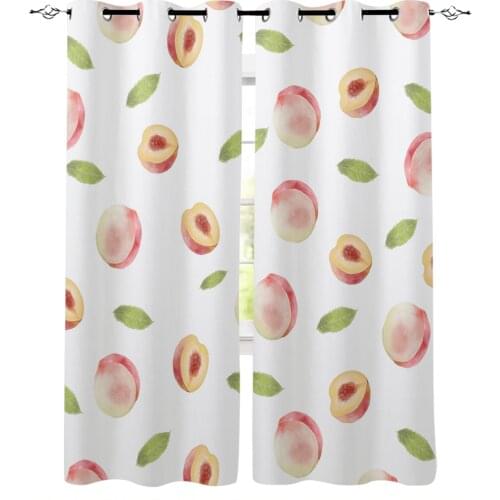 Fruit Peach Simple Bedroom Modern Window Curtain for Living Room Decoration Curtains Home Textile Drapes