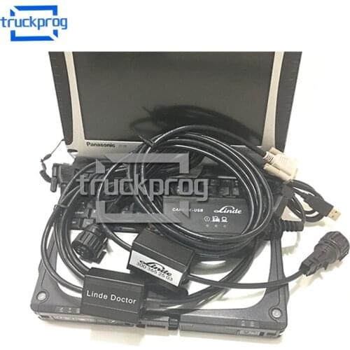 TrcuKProg Forklift Diagnostic Tool for Linde Doctor Canbox USB diagnostic scanner with Pathfinder Software CF19 Laptop Full Set