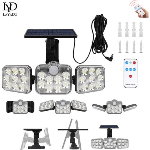 138 LED Solar Light Outdoor Solar Garden Lamp Fix Wall With Sensor Solar Power Sunlight Waterproof Street Decoration Garden Tool