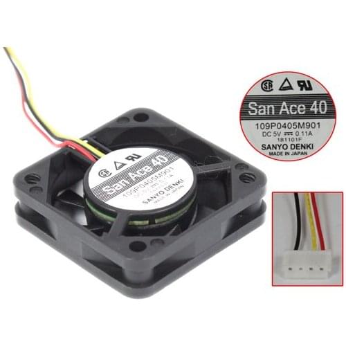 SANYO DENKI 109P0405M901 DC 5V 0.11A 40x40x10mm Server Cooling Fan